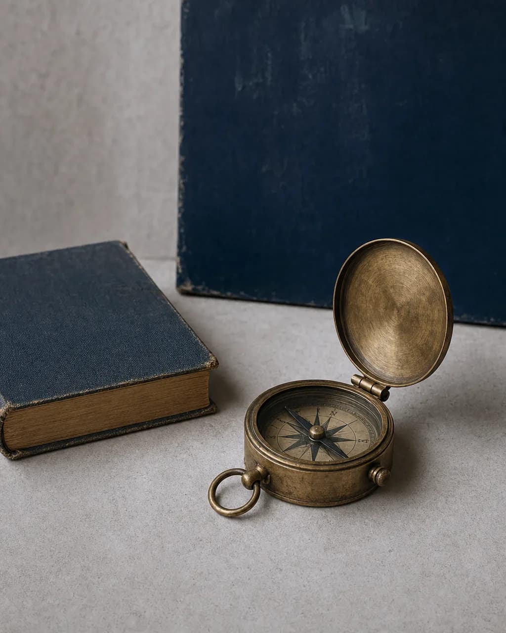 Brass Ship's Compass. A weighted desk compass in solid, hand-polished brass.