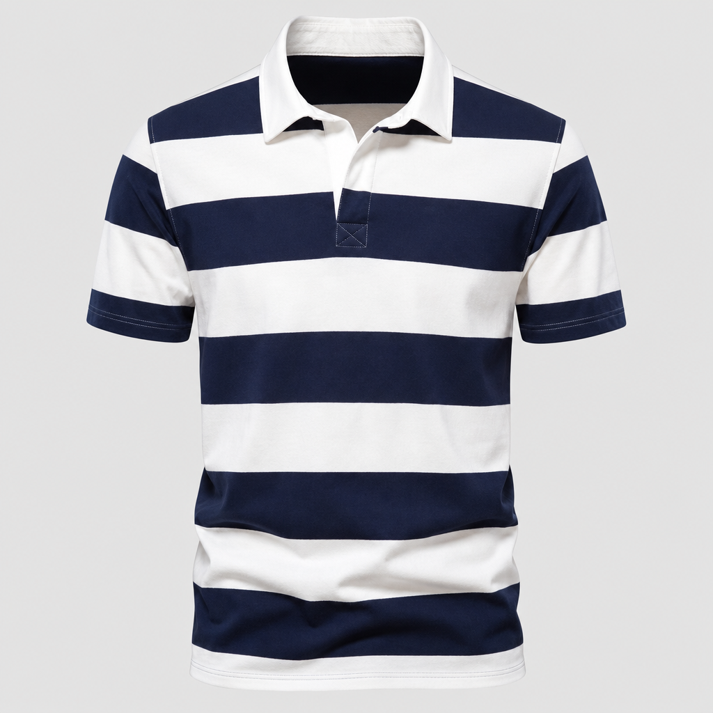 OMBAC home hooped rugby jersey