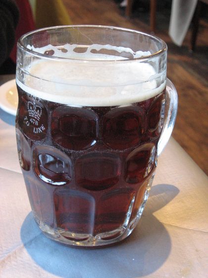 A cask-conditioned real ale